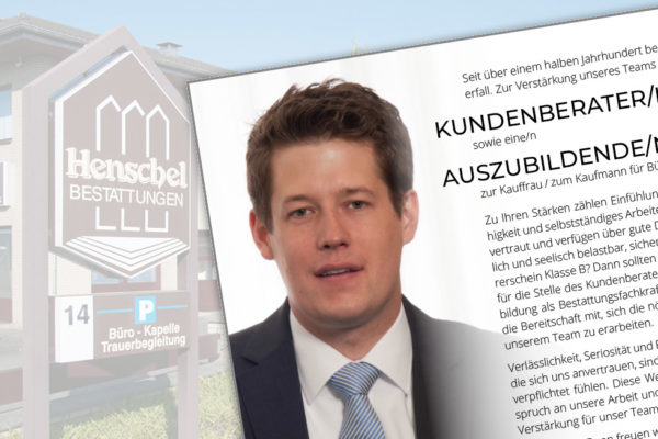 Henschel Stellenanzeige Kundenberater und Auszubildender